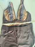 DEKA Large Size Swimwear Two Piece Swimsuit Women Sexy Leopard Tankini Print Flower Vintage Bodysuit Swim Beachwear Bathing Suit