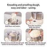 SUNATUR Dough Kneading Machine Household Stand Mixer with Chinese & Western Modes Timed Fermentation  Cream Whipping