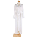 New Sexy Beach Long Maxi Dress Women Beach Cover Up Tunic Pareo White V Neck Dress Robe Swimwear Cover Up Bikini Beachwear V2623