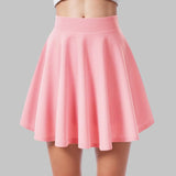 Women's High Waist A Line Skater Skirt Casual Solid Flared Mini Skirt Soft Stretch Summer Casual Sports Golf Tennis Short Skirts