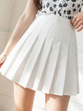 White Women Pleated Skirts Summer High Waist Zipper Girls Dancing JK Mini Skirts Black Fashion Student A Line Faldas 2024