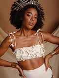 2026 Fashionable Women Two-Piece Swimsuit Adorable Chocolate Dot Design with Lace Detail Perfect for Beach Wear and Pool Parties