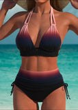 2026 High Waist Bikinis Women Padded Halter Swimwear Female Sexy Sporty Swimsuit Bathers Bathing Swimming Swim Suit Beachwear