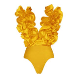 Sexy 3D Flower Bikini Set Brazilian Biquini Low Waist Swimwear Push Up SwimSuit Women Solid Swimwear Sexy Beach Wear Female