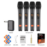 Wireless Microphone M23-4 UHF Recording Universal Karaoke Mic With Lithium Battery Receiver For Party Church Speaker