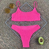 Sexy Wrinkled Butterfly Printed Bikini Female Swimsuit Women Swimwear Two-Pieces Bikini Set Bather Bathing Suit Swim Lady V713