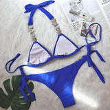 Jewelled Rhinestones Diamond Bikini Female Swimsuit Women Swimwear Two-piece Bikini Set Brazilian Bather Bathing Suit Swim Lady