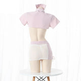 Nurse Uniform Women Sexy Lingerie Temptation Side Split Skirt Open Bra Miniskirt Outfit Adult Roleplay Erotic Cosplay Costume