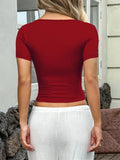 2026 Women's New Y2K Hot Girls Sexy Vest Short Sleeve T-Shirt Tops