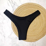 New Bikini Bottoms Women's Swimsuit Low Waisted Bottom Solid Red Swimwear Thong Beachwear Brazilian Bathing Suit Summer