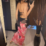 XS - L Floral Flowers With Skirt Bikini Female Swimsuit Women Swimwear Three-pieces Bikini set Bather Bathing Suit Swim V6788B