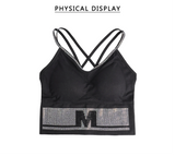 Black Rhinestone Camisole for Women Going Out Sequin Sparkly Top Double Adjustable Straps Clubbing Y2K Cute Tee