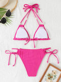 2026 String Triangle Printed Bikini Women Sexy Swimwear Female Halter Swimsuit Solid Bathers Bathing Swimming Swim Suit Beach