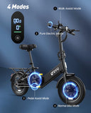 【1 Year Warranty】DYU C3 14 inch Folding Electric Bicycle Peak 500W Motor 280WH Battery Electric Bike,20mph city E-bike UL2849