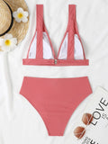 Sexy Bikinis 2025 Women Solid Swimsuit Women Padded Swimwear Female Beachwear Bathers Bathing Swimming Swim Suit
