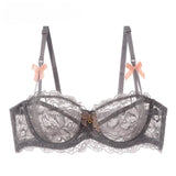 MOYISU Summer Lingerie Set Sheer French Lace Minimiser Bra Briefs Ultra Thin Sexy Women's Underwear Big Bust Sexy Tushy & Panty