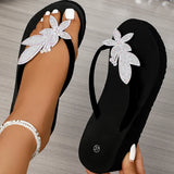 Shiny Sequins Decor Wedge Flip Flops for Women Luxury Open Toe High Heel Sandal Woman 2025 Vacation Beach Non Slip Slides Female