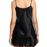 Women's small fresh short dress home casual breathable pajamas nightdress Plus Size Sexy Lingerie imitation silk home wear