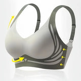 Women's V-Neck Seamless Push-Up Bra with Anti-Spill Design 4 Colors Anti-sagging Lift-up Bras Plus Size Comfort Lingerie M-4XL
