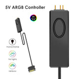 3 in 1/2 in 1 ARGB Controller Cable 5V 3 Pin 3Pin To SATA LED Color Intelligent Fan Controller HUB Adapter RGB Remote Controller