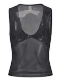 Summer Women Dots See-through Mesh Tank Tops V-neck Slim Fit Vest Fashion Club Sleeveless Shirts Streetwear