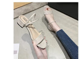 Women Sandals Chunky Heels Slides Summer 2026 Elegant Shoes Women Slipper Big Size 34-42 Fashion Summer Sandal Women