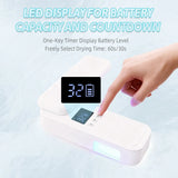Rechargeable Foldable Gel Nail Polish Curing Light, 48W Wireless UV LED Nail Lamp, Auto On/Off, Timer Setting, Pocket Size Home