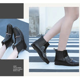 Women Rainning Boots Fashion Ladies Walking Waterproof Ankle Rubber Rainboots Casual Thick Bottom Low Heel Short Boot 2024