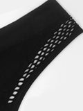 1pcs Mid Waist Sexy Women's Panties Hollow Out Breathable Comfortable Female Underwear Lingerie Solid Fishnet Ladies Briefs