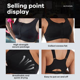 CZGUKE  S-2XL Popular Sports Top Yoga Bra Women's Shockproof Sports Shirt Sports Bra Front Zipper Women's Push Up Bra Sportswear