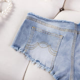 Summer Sexy Hotpants Women's Elastic Low Waist Denim Shorts Female Streetwear Club Bra Sexy Mini Jean Hot Pants Charming 13O1