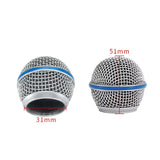 Mesh Ball Head Wired Wireless Microphone Grille Microphone Replacement Head Steel Shure SM58 Beta 58A