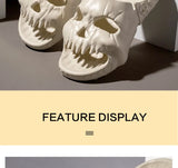 New Personalized Skull Design Men Slippers 2024 Summer Outdoor Fun Slides Thick Bottom of Beach Non-slip Leisure Women Sandals