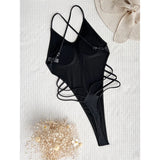 S- XL Extreme Mini Micro Thong Strappy Women Swimwear One Piece Swimsuit Female Backless Monokini Bather Bathing Suit Swim V3938