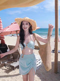New Sexy Bikini Swimsuit for Women, Covering Flesh and Slimming, High-end Feeling, Spicy Girl Beach Vacation Three Piece Set