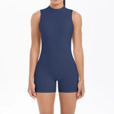 Women's Seamless Yoga Jumpsuit New Beautiful Back & Pleats Hip Lifting Short Jumpsuit Sports Running Fitness Jumpsuit Yoga Suit