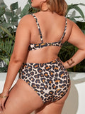 Leopard Push Up Bikini 2026 Large Plus Big Size Swimsuit Women High Waist Swimwear Female Bathers Bathing Swimming Swim Suit 4XL