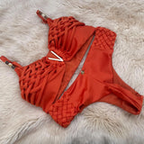 New Bandage Stripes Brazilian Bikini Swimwear Women's Swimsuit Two Piece Set Female Sexy Lace up Mujer Beachwear Summer