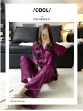 Spring and summer women's pajamas lace sweet cardigan long-sleeved suit home wear