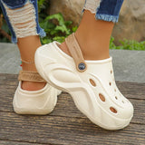 Closed Toe Chunky Platform Sandals Woman 2024 Thick Bottom Non-Slip Beach Sandalias Mujer Summer Hollow Out Soft Casual Shoes