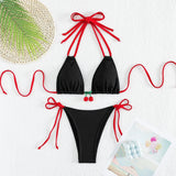 Strawberry Designer Bikini Women White Contrast Bikin Micro Swimsuit Two Pieces Bikini Set Brazilian Bathing Suit Thong Swimwear