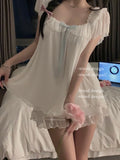 High-quality Set French Sweet Bow Strap Summer Princess Girl Style Thin Square Neck Crop Tops Pink Clothes Outfits For Women 8BH