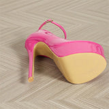 Street Style Buckle Strap Pumps Women Platform Sandals Sexy Stiletto Ultra High Heels Wedding Banquet Carnival Shoes