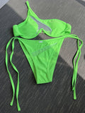 Splicing Black Mesh Underwired Bikini women swimsuit female swimwear Two pieces Bikini set High cut Bather Bathing suit Swim