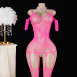 One Piece Open Bra Crotchless Underwear For Sex Lace Transparent Sexy Lingerie Plus Size Bodysuit Babydoll Dress Erotic Costumes