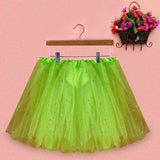 Women's Tulle Skirt Star Sequined Short Tutu Skirt Fancy Ballet Dancewear Party Costume Ball Gown Led Light Luminous Mini Skirts