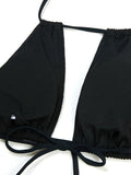 2026 Halter String Bikini Solid Hollow Swimwear Female Sexy Swimsuit Women Bathers Bathing Swimming Swim Suit Beachwear