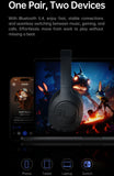 Black Shark V2 Wireless Headphones, ANC Noise Reduction Over-Ear Foldable Headset Bluetooth 5.4 100H Play Hi-Fi for Games Sports