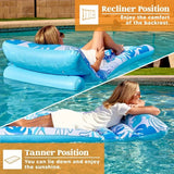 Joyfy Adjustable Backrest Pool Lounger Float With Cup Holders