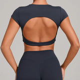 Sexy Hollow Out Backless Sports Shirts Women Shorts Sleeve High-strength Double-layer Stitching Without Chest Sports Tank Tops